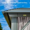 DOMETOUR 10'x12' Hardtop Gazebo, Aluminum Frame, Double Roof, Curtains & Netting for Patio, Backyard, Garden, Poolside - 4 of 4