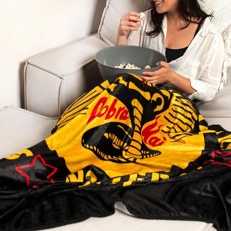 Surreal Entertainment Cobra Kai "Strike First" Fleece Throw Blanket | 45 x 60 Inches, 4 of 7