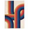 8x10 Large Modern Rainbow Area Rug Washable Non Slip Floor Carpet Non Shedding Thin Rug Soft Low Pile Rug, Decorative Abstract Rug for Bedroom - 4 of 4