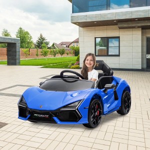 12V Kids Ride On Car with Remote Control, Battery Powered Sports Car Toy with Dual 25W Motors, Spring Suspension, Headlight, Music for Toddler 3+ - 1 of 4