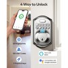 Itopfox WiFi Smart Lock with Fingerprint, Keyless Entry Keypad, App Remote Control, Alexa Compatible, IP55 Waterproof for Front Door – Satin Nickel - 4 of 4