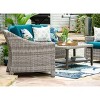 Leisure Made Marietta 4pc Wicker Seating in Peacock Fabric - 4 of 4