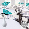 Big Dot of Happiness Teal Grad - Best is Yet to Come - Triangle Turquoise Graduation Party Photo Props - Pennant Flag Centerpieces - Set of 20 - 2 of 4