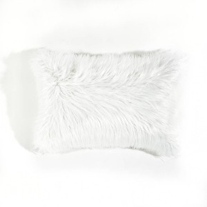 Oversize Mongolian Luca Soft Faux Fur Throw Pillow Cover - Lush Décor - 1 of 4