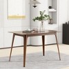CAVINAS Wooden Dining Table,Kitche Table with 4 Splayed Solid Wood Legs,47.2" Faux Wood Top,Rubberwood Frame,Rectangular Table for Small Spaces - 2 of 4