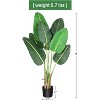 4FT Tall Artificial Bird of Paradise Tree, Large Faux Tropical Plant for Indoor Outdoor - 3 of 4