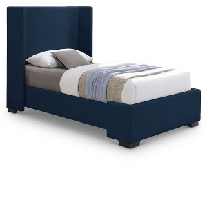 Meridian Furniture,Oxford Linen Textured Fabric Bed - 1 of 4