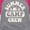 Girls' - Instant Message - Summer Camp Crew Shirt Tail Raglan Graphic T-shirt - 2 of 4