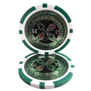 Slickblue 25-Pack Ultimate Holo Inlay 14g Poker Chips, Clay Composite, Easy-to-Read Denominations, $1-$500 - 1 of 3