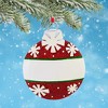 Polarx 4.0 Inch Christmas Ball Christmas Tree Ornament , Christmas Decor Snowflakes Stripes Bow (1PC) - 2 of 4