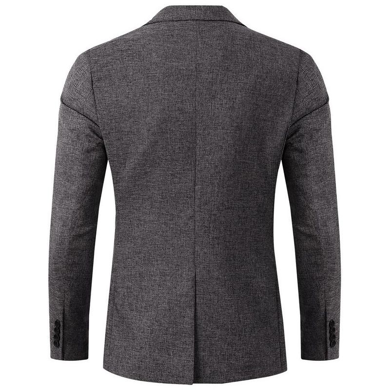 Men's Sport Coats & Blazers Linen Suit Jacket Casual Blazer for Men One Button, 3 of 6
