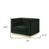 34"  Velvet Tufted Club Chair - 3 of 4