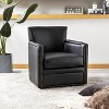 Gabino 29'' Wide Genuine Leather Swivel Chair | ARTFUL LIVING DESIGN - 2 of 4