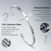 Turandoss Silver Cross Bracelets for Women Teen Girls - Dainty Silver Inspirational Bracelet, Christian Gifts for Women Daughter, Bible Verse Jewelry - 2 of 4