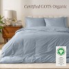 100% Organic Cotton Percale Duvet Cover and Sham Set by Bare Home - 2 of 4
