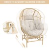 Buenhomino Outdoor Oversized Indoor Outdoor Wicker Gliding Patio Egg Chair for  Garden Backyard Balcony - 2 of 4