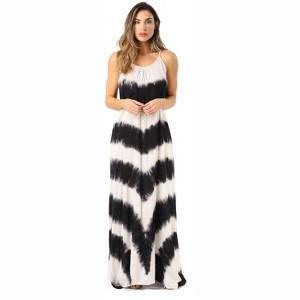 Riviera Sun Womens Maxi Dress  Tie Die Spaghetti Strap Long Sundress  Summer Dresses - 1 of 3
