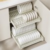 Metal Kitchen Extendable Drawer, Pull-Out Cupboard Organiser With Individual Slots And Built-In Drainage Tray - 3 of 4