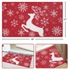 COZONY Winter Christmas Deer Indoor/Outdoor Welcome Mat Floor Doormat for Home Decoration Christmas Rug Entryway Front Porch Decor, Red - 2 of 4