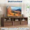 70 inch TV Stand for 80" TVs, Mid Century Modern Entertainment Center with Storage Drawer & Open Shelves,for Living Room - 3 of 4