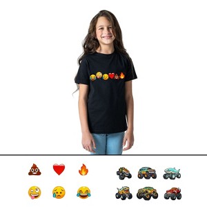 Rabble Gender Neutral Kids' Tshirt with Emojis Expressway Dabblz Bundle - 1 of 4