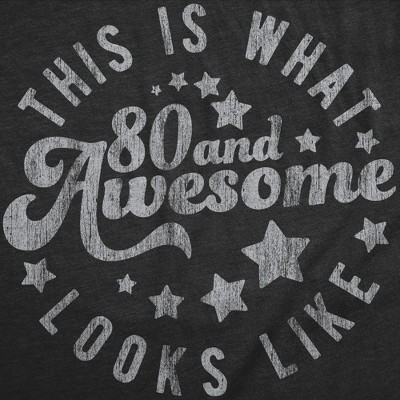 Мужские футболки Crazy Dog T-Shirts, Inc. Mens Funny T Shirts This Is What 80 and Awesome Looks Like Sarcastic Birthday Graphic Tee for Men - Crazy Dog Men's T Shirt for Birthdays Black S — фото 2