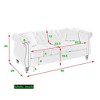NicBex Modern Loveseat Sofa,Velvet Sofa Bed with Rolled Arms and 2 Pillows for Living Room,Office - 3 of 4