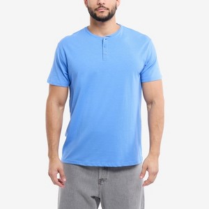 X RAY Men's Basic Henley Neck Short Sleeve T-Shirt - 1 of 4