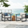 Christopher Knight Home Navan Outdoor Aluminum Club Chair with Cushions - 2 of 4