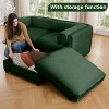 Modern Modular Sectional Sofa with Storage Ottoman 6 Seater Chenille Sofa Couch with Contemporary Cylindrica Arm for Living Room-Tanpinhause - 4 of 4