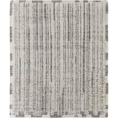 Ashby Transitional Stripes Ivory/Gray Area Rug