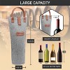 OPUX Wine Bag Single Bottle Carrier Tote, Insulated Thermal Padded Portable Carry Case Travel Cooler Picnic Beach Gift - 3 of 4