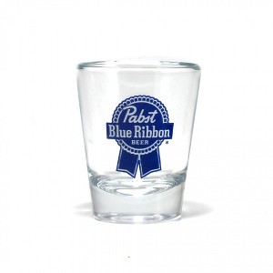 Adult Pabst Blue Ribbon Logo Clear Shot Glass - 1 of 1