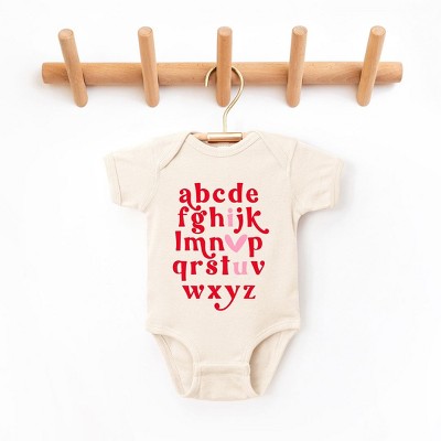 The Juniper Shop Vday Alphabet Baby Bodysuit