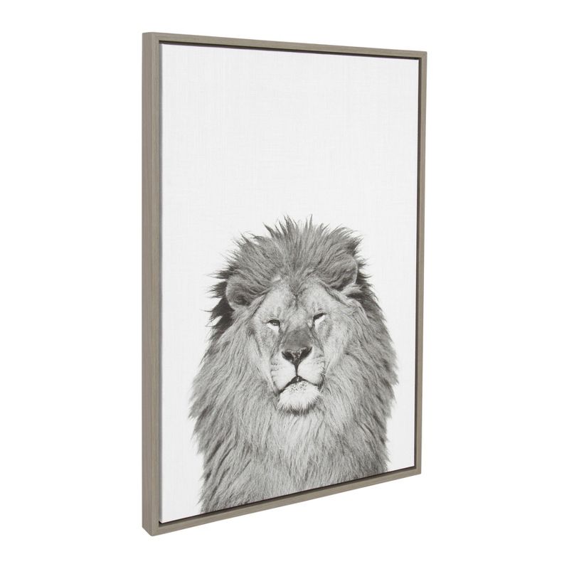 23&#34; x 33&#34; Sylvie Lion Framed Canvas by Simon Te Tai Gray - Kate and Laurel, 3 of 10