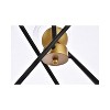 Elegant Lighting Axl 24 inch pendant in black and brass with clear shade - 4 of 4