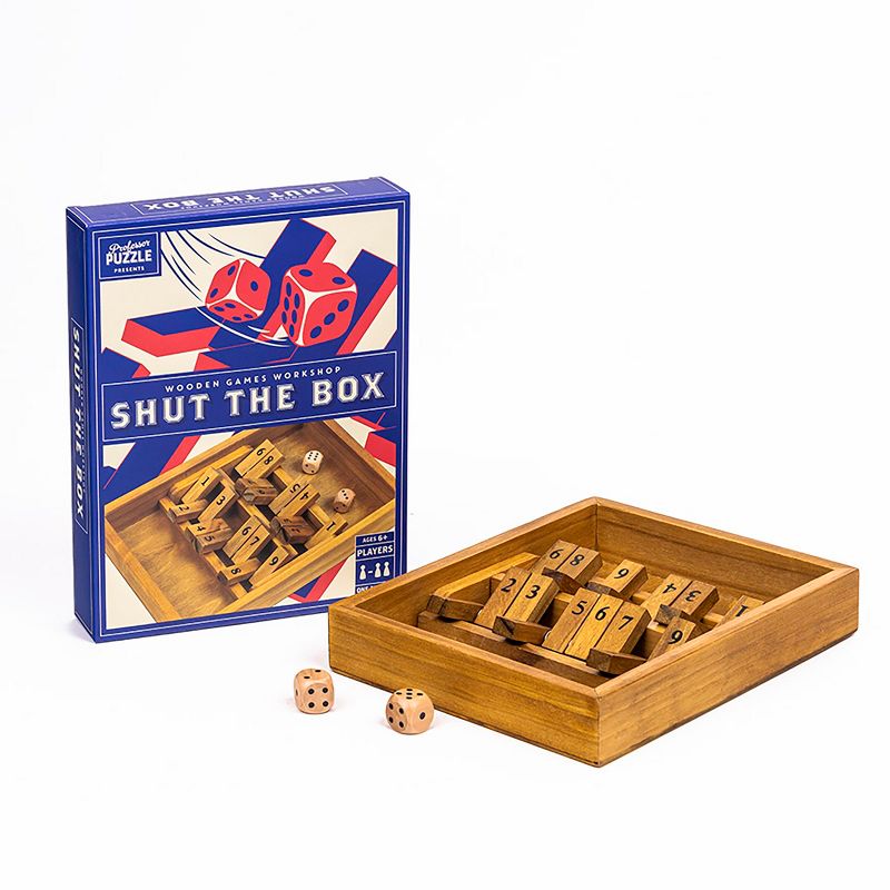 Professor Puzzle USA, Inc. Shut the Box | Classic Wooden Family Board Game, 1 of 4