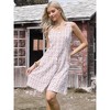INSPIRE CHIC Women's Floral Casual Sleeveless Button Decor Square Neck A-Line Mini Dresses - 4 of 4