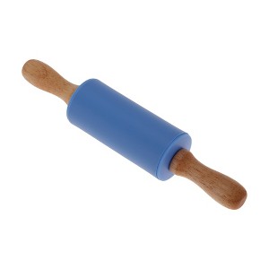 Unique Bargains Rolling Pin Small Silicone Solid Wood 1 Pc - 1 of 4