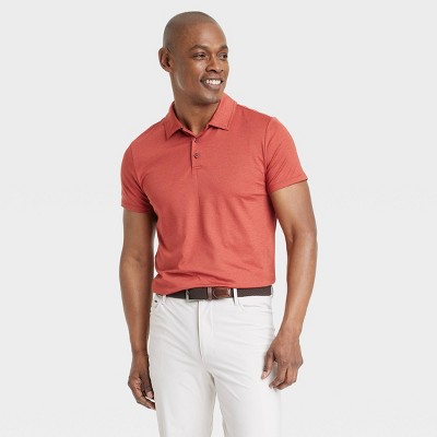 Men's Striped Polo Shirt - All In Motion™ Red S : Target