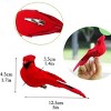 Red Bird Decor Artificial Red Cardinal Birds Artificial Birds Christmas Cardinal Birds for Tree Flower Floral Arrangements Yard Patio Wreath - 2 of 4