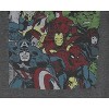 Seven Times Six Marvel Men's Avengers Heros Ready to Fight Retro Halftone Print T-Shirt Grey - 3 of 4