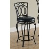 Simple Relax Faux Leather and Metal Counter Height Stool in Black - 2 of 4