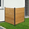 VINGLI Outdoor Privacy Screen, No Dig Wood Garden Fence, Weather-Proof  Panel for Patio, Backyard - 2 of 4