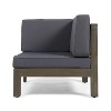 Sapphtopaz Patio Furniture Set Wood L-Shaped Loveseat Outdoor Chairs with Cushions and Coffee Table Sofa Set for Garden, Backyard - 3 of 4