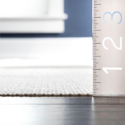 White Oval Non-Slip Rug Pad for 4' x 6' Rugs