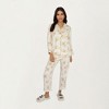Anna-Kaci Lounge Women's 2-Piece Set Button-Up Floral Print Long Sleeve Sleep Shirt with Matching Relaxed Fit Pants - 3 of 4