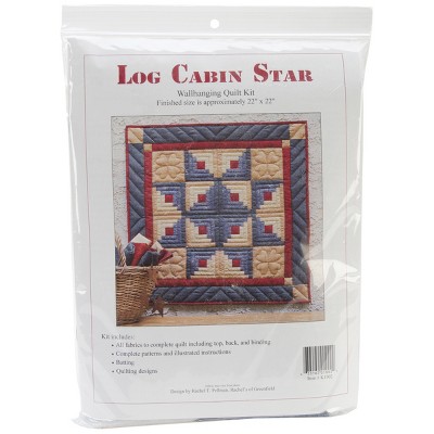 Rachel's Of Greenfield Wall Quilt Kit 22"X22"-Log Cabin