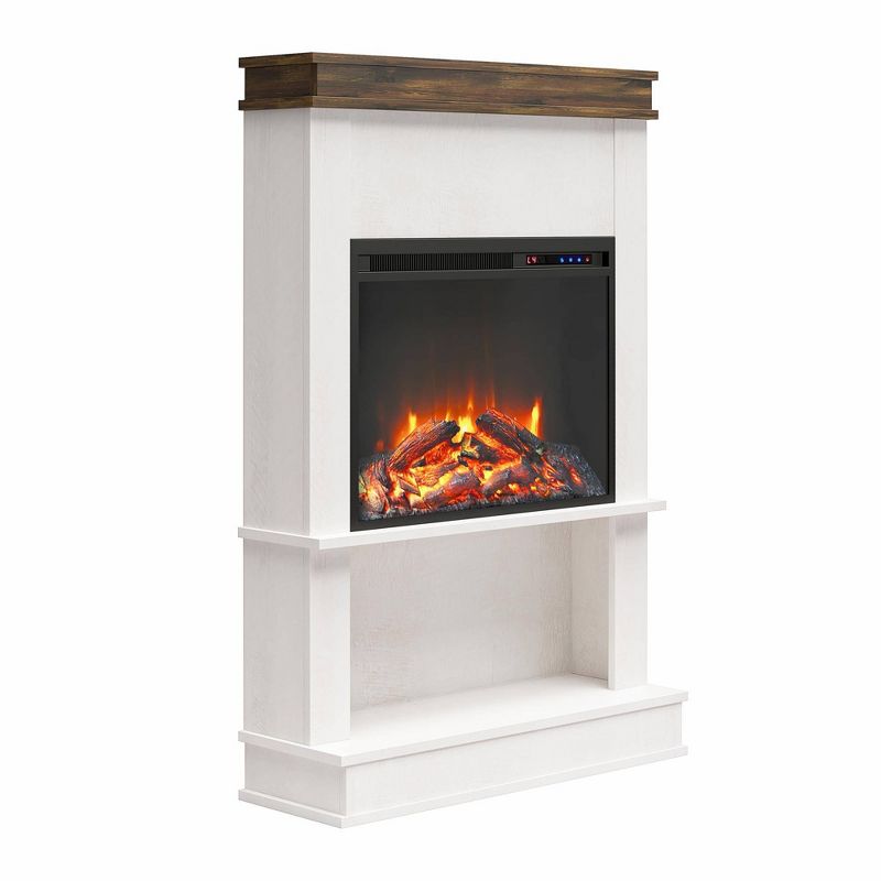 Mendon Electric Fireplace with Mantel and Open Shelf - Room & Joy , 4 of 7