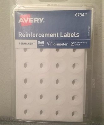  aVERY 924 COUNT 1/4 DIAMITER REINFORCEMENT COLORED